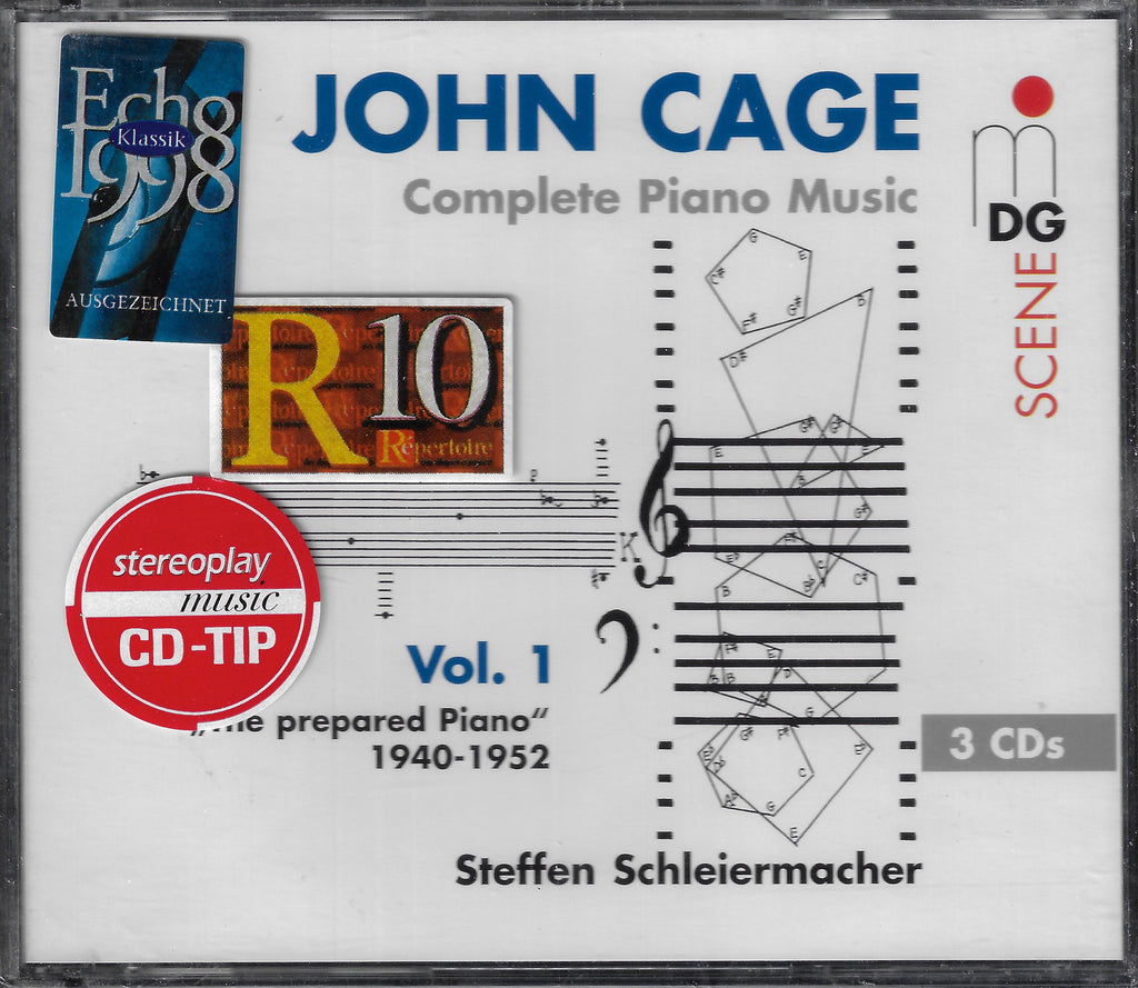 Schleiermacher: Cage Compl Piano Music Vol. 1 - MDG 613 0781-2 (2CD set, sealed)