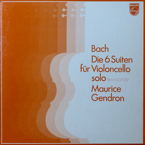 Gendron: Bach 6 Suites for Solo Cello - Philips Spain 67 68 123 (3LP box)