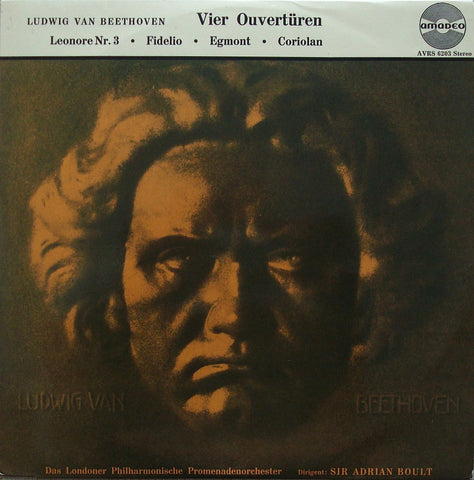 LP - Boult: Beethoven Overtures Leonore No. 3, Fidelio, Egmont, Coriolan - Amadeo ARVS 6203