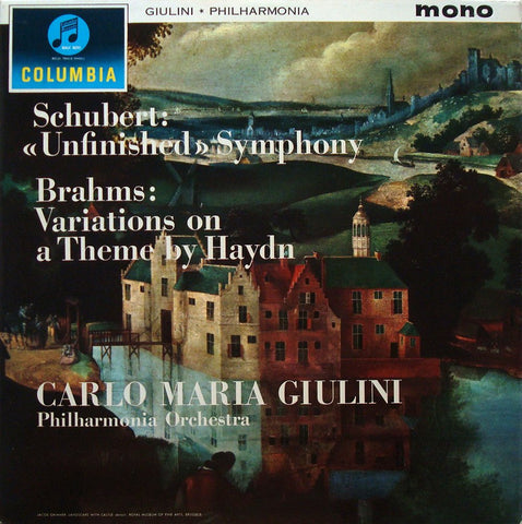 LP - Giulini: Brahms Haydn Vars + Schubert Unfinished - Columbia 33CX 1778