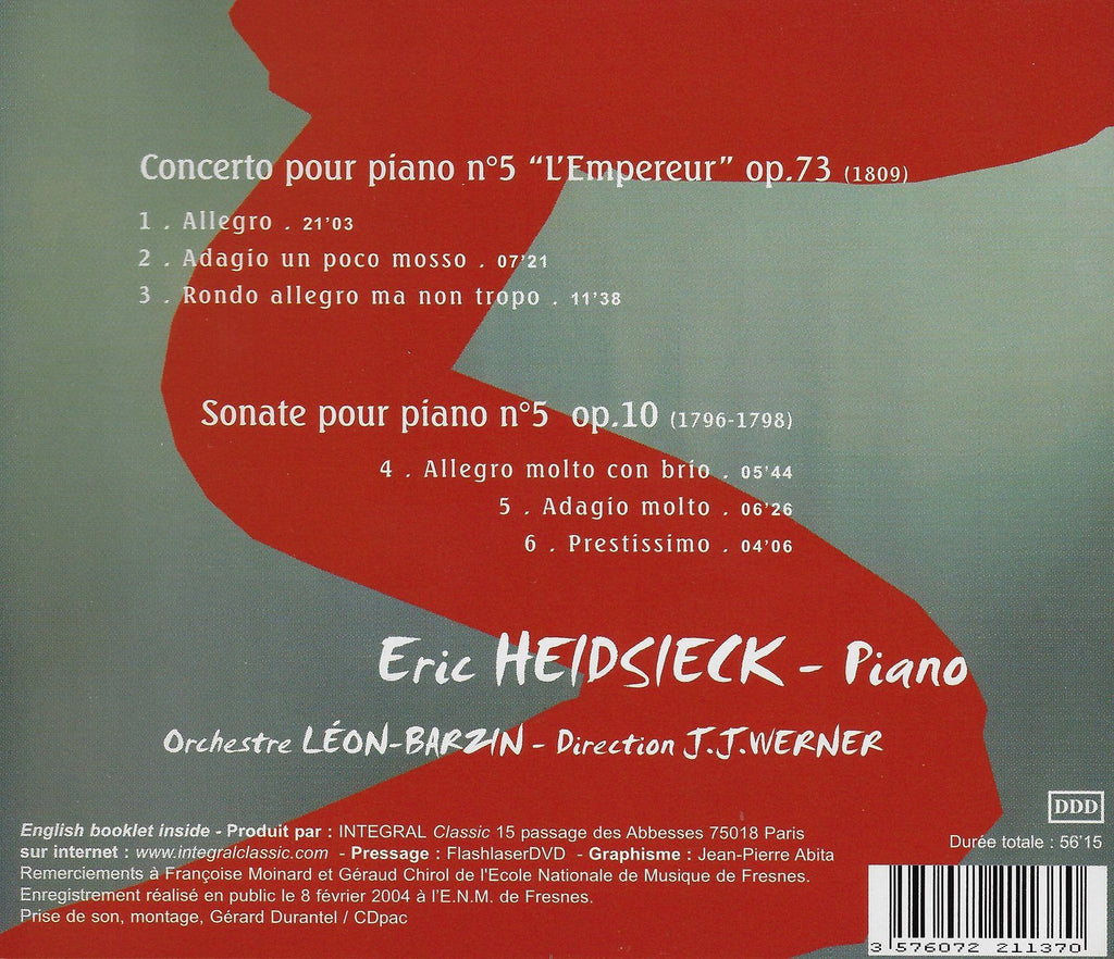 Heidsieck: Beethoven Emperor Concerto, etc. - Integral Classic INT 221.137