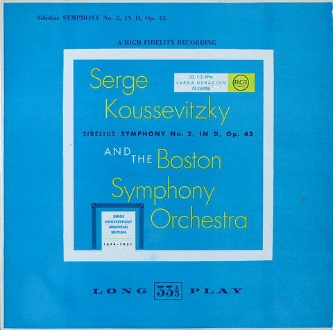 Koussevitzky: Sibelius Symphony No. 2 - RCA Spain 3L16026