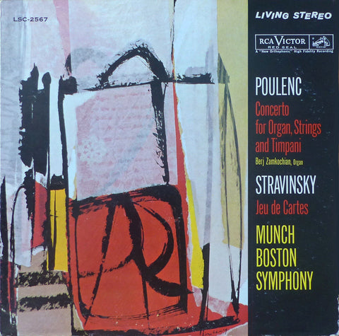 Munch: Stravinsky Jeu de Cartes + Poulenc (Zamkochian) - RCA LSC-2567