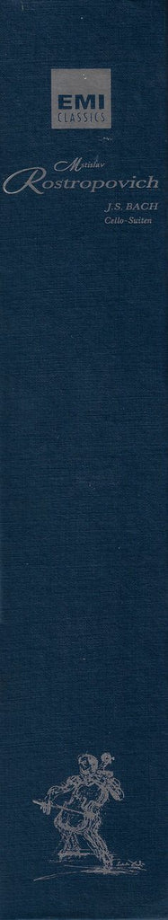 Rostropovich: Bach 6 Solo Cello Suites - EMI (deluxe box issue + VHS video)