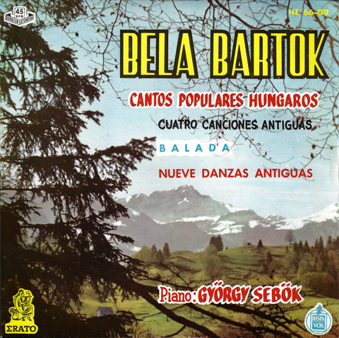 Sebok: Bartok Hungarian Folk Songs, etc. - Hispavox HE 66-09 (7" EP)
