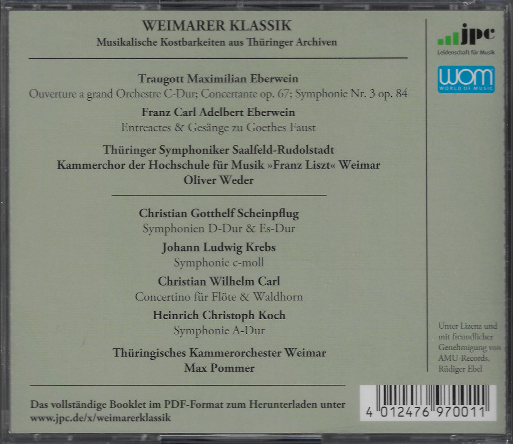 Weimarer Klassik: Krebs, Carl, Koch, et al. - JPC (3CD set, sealed)