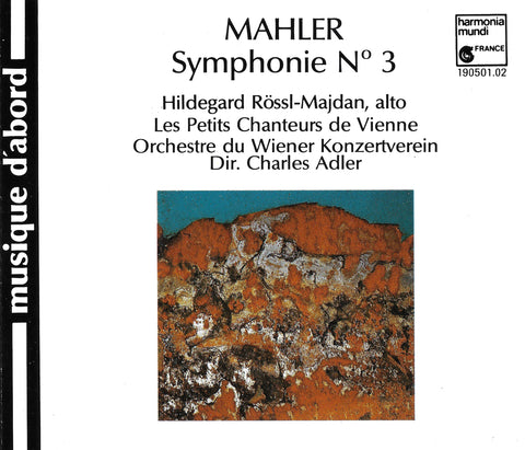Adler: Mahler Symphony No. 3 - Harmonia Mundi 19051.02 (2CD set)