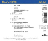 Arrau: Bach Goldberg Variations, etc. - RCA 7841-2-RG (2CD set)