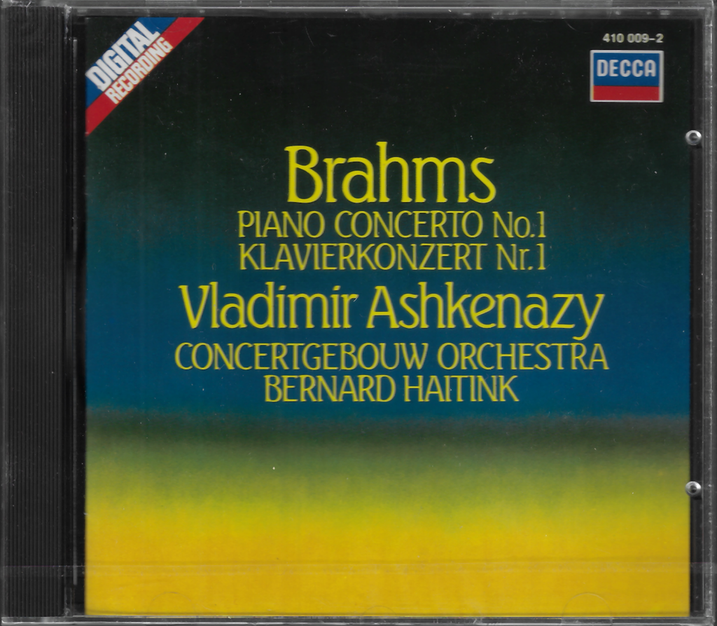 Ashkenazy/Haitink: Brahms Piano Concerto No. 1 - Decca 410 009-2 (seaed)