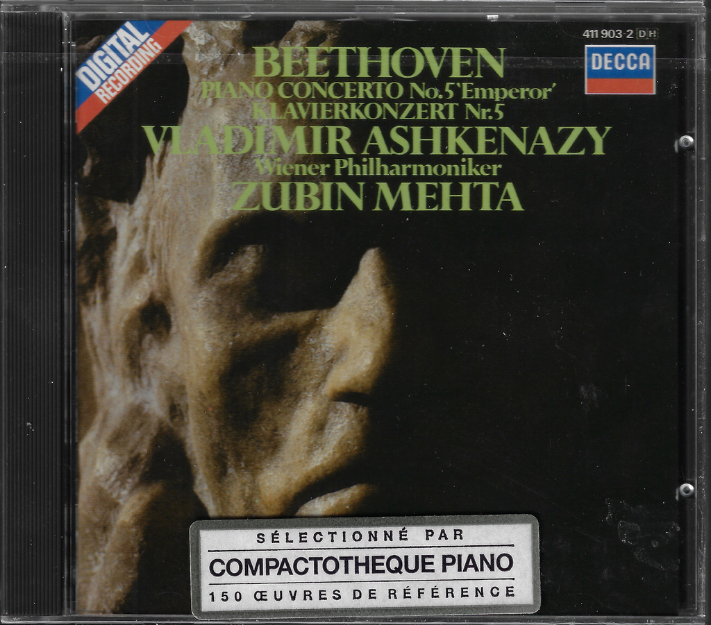 Ashkenazy/Mehta: Beethoven "Emperor" Concerto - Decca 411 903-2 (sealed)
