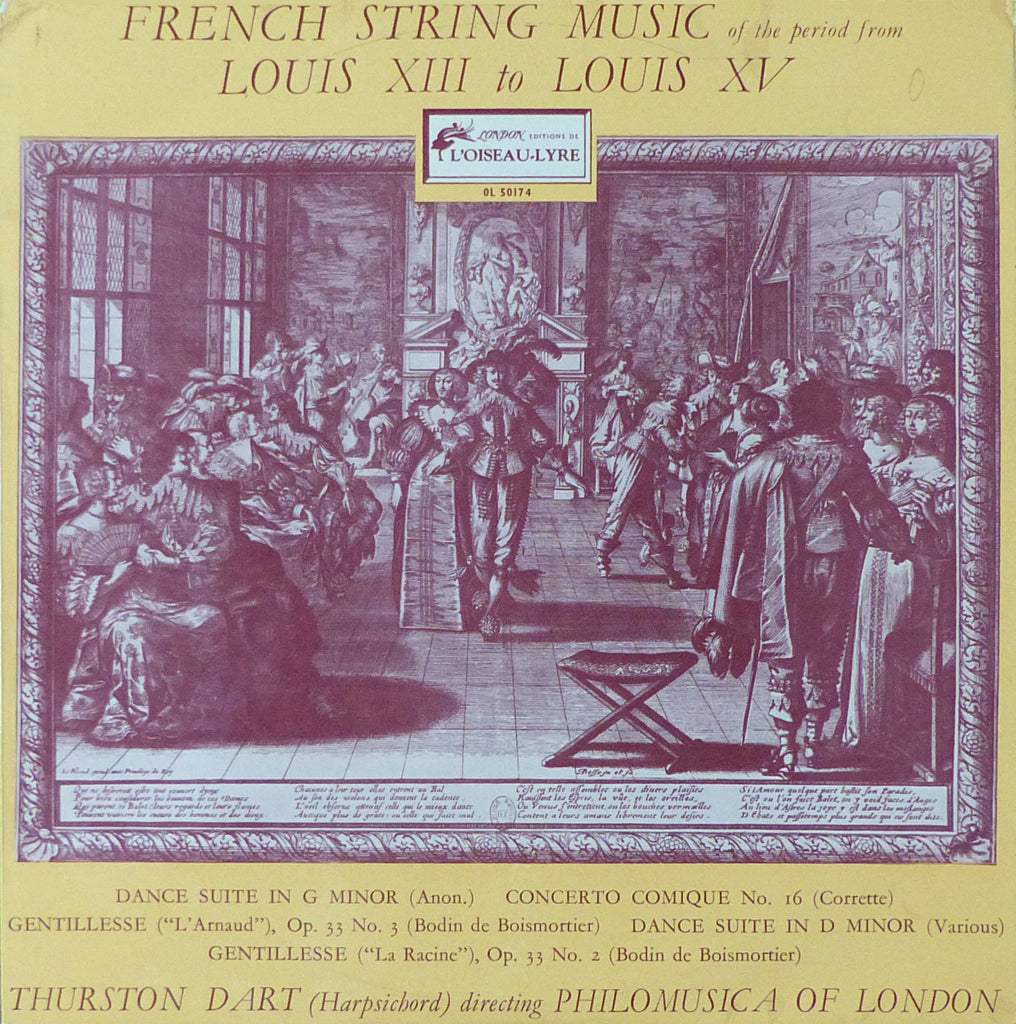 Dart: French String Music Louis XIII to Louis XV - L'Oiseau-Lyre OL 50174