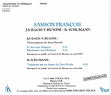 François: Bach/Busoni + Schumann ("live") - Vogue 199501