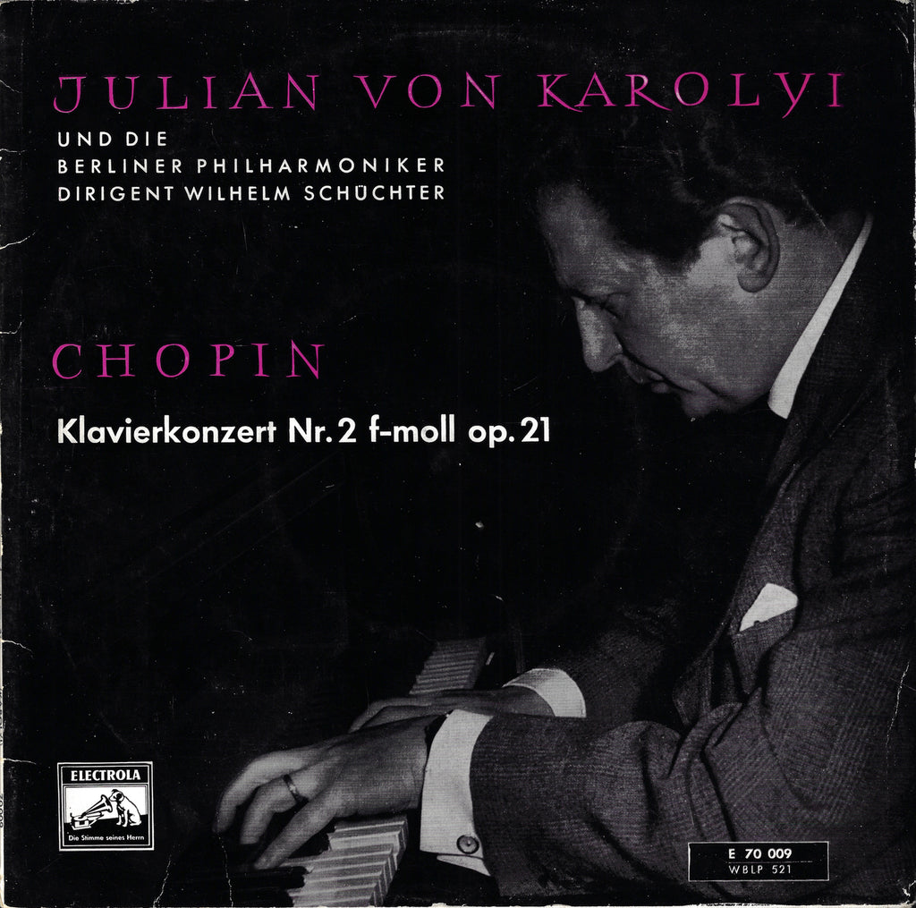 Karolyi: Chopin Concerto No. 2 in F Minor - Electrola E 70009 (10" LP)