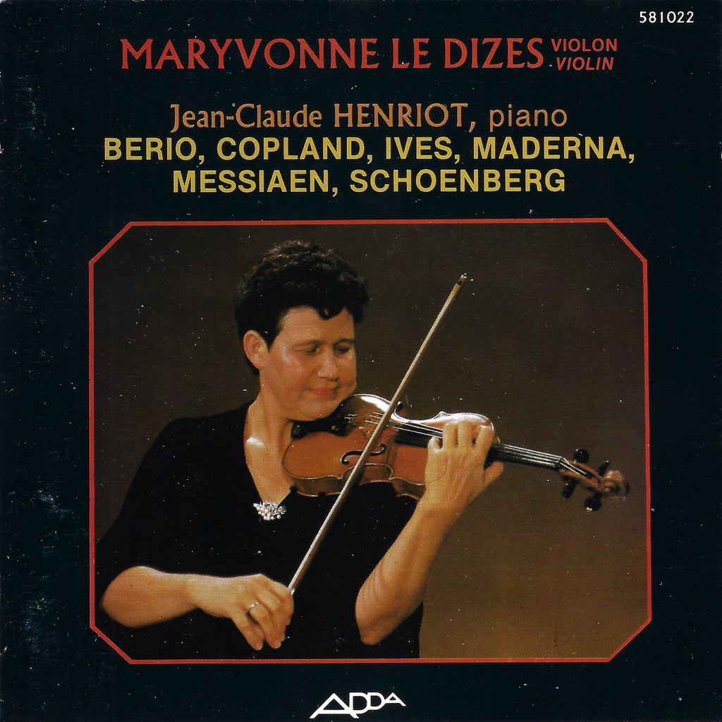 Le Dizes: Violin works by Berio, Copland, Maderna - Adda 581022