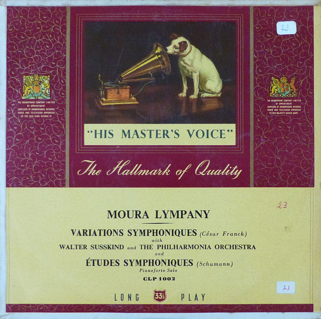 Lympany: Franck Sym Vars + Schumann Sym Etudes - HMV CLP 1002