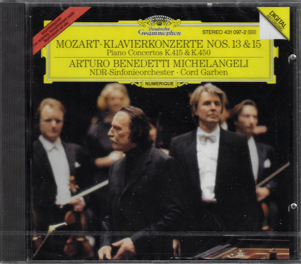 Michelangeli: Mozart Piano Concertos Nos. 13 & 15 - DG 431 097-2 (sealed)