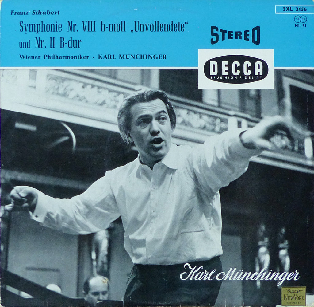 Münchinger: Schubert "Unfinished" + Sym No. 2 - Decca SXL 2156