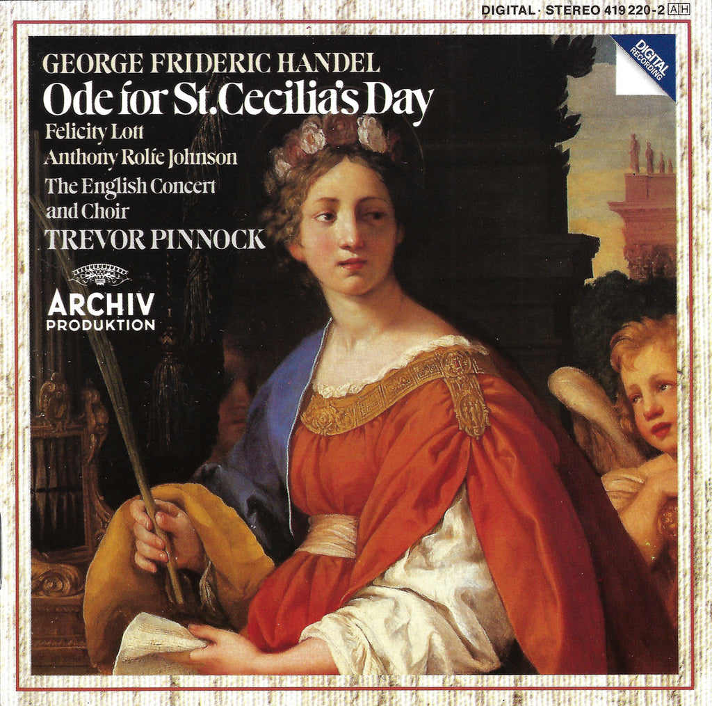 Pinnock: Handel Ode for St. Cecilia's Day - Archiv 419 220-2