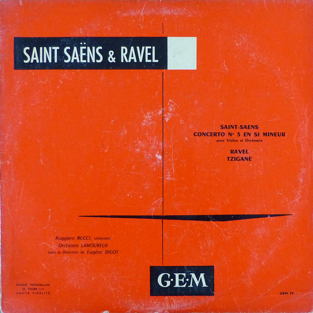 Ricci: Saint-Saëns Violin Concerto No. 3 + Tzigane - GEM 59