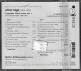 Schleiermacher: Cage Compl Piano Music Vol. 1 - MDG 613 0781-2 (2CD set, sealed)