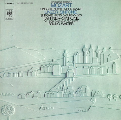 Walter/Columbia SO: "Linz" and "Haffner" Symphonies - CBS S 92 763