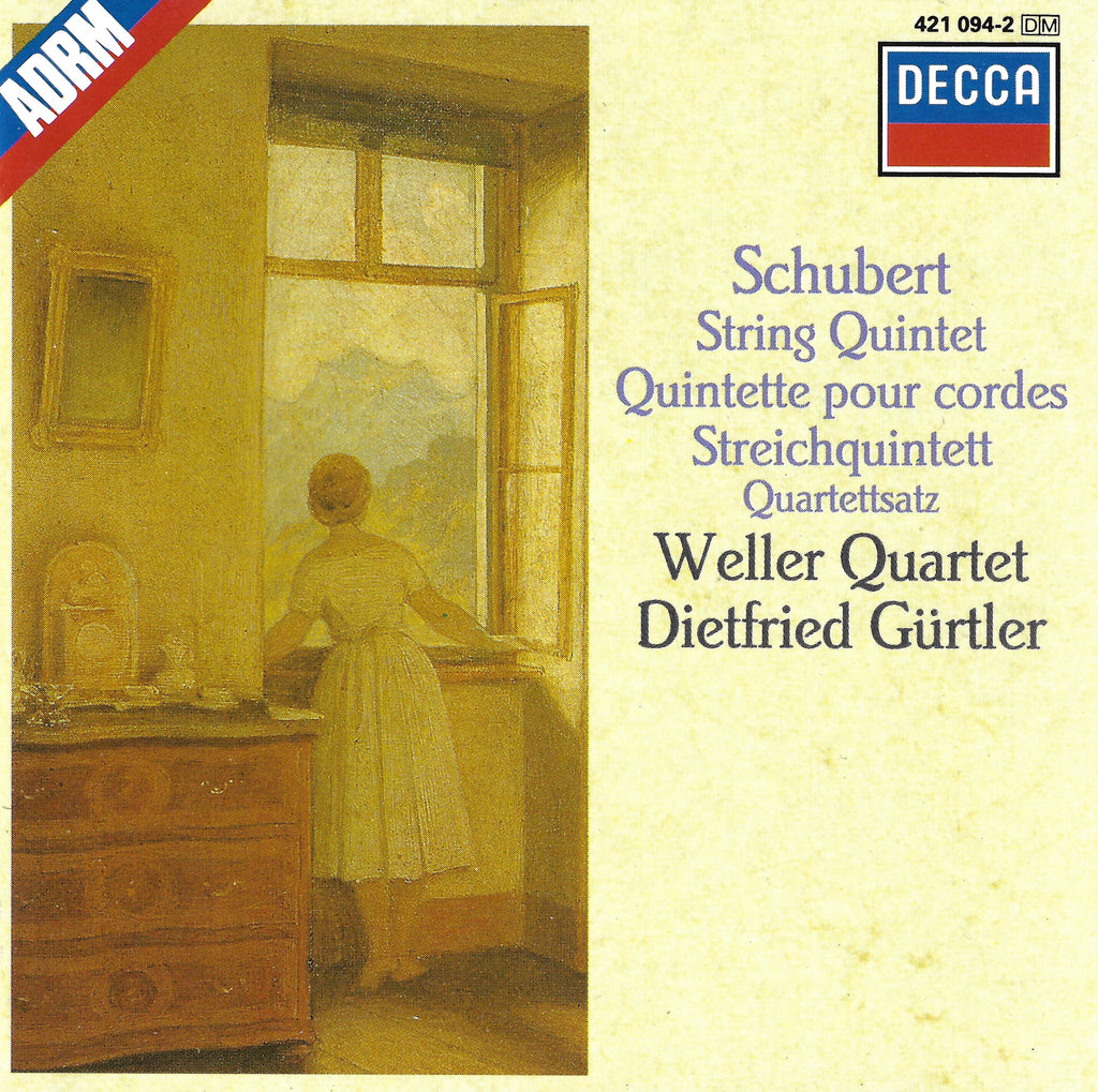Weller Quartet: Schubert Quintet D. 956, etc. - Decca 421 094-2