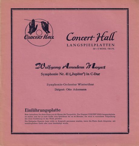Ackermann/Winterthur SO: Mozart "Jupiter" Symphony - MMS-23S (10" LP)
