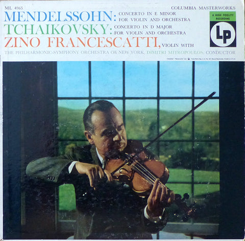 Francescatti: Mendelssohn & Tchaikovsky Concertos - Columbia ML 4965