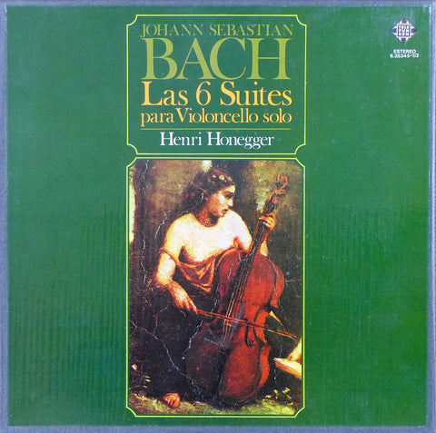 Honegger: Bach 6 Suites for Solo Cello: Spanish Telefunken 6.35345-1/3 (3LP box)