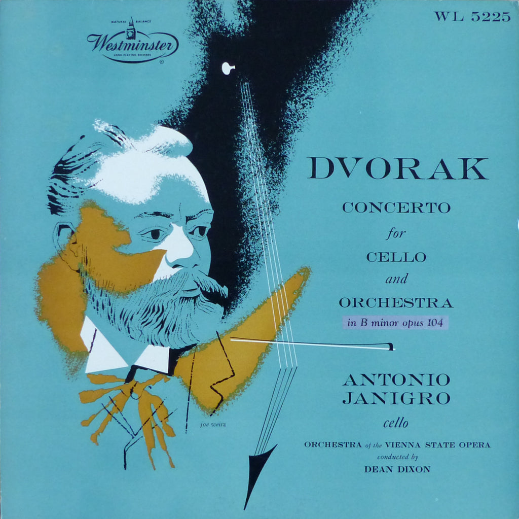 Janigro/Dixon: Dvorak Cello Concerto - Westminster WL 5225