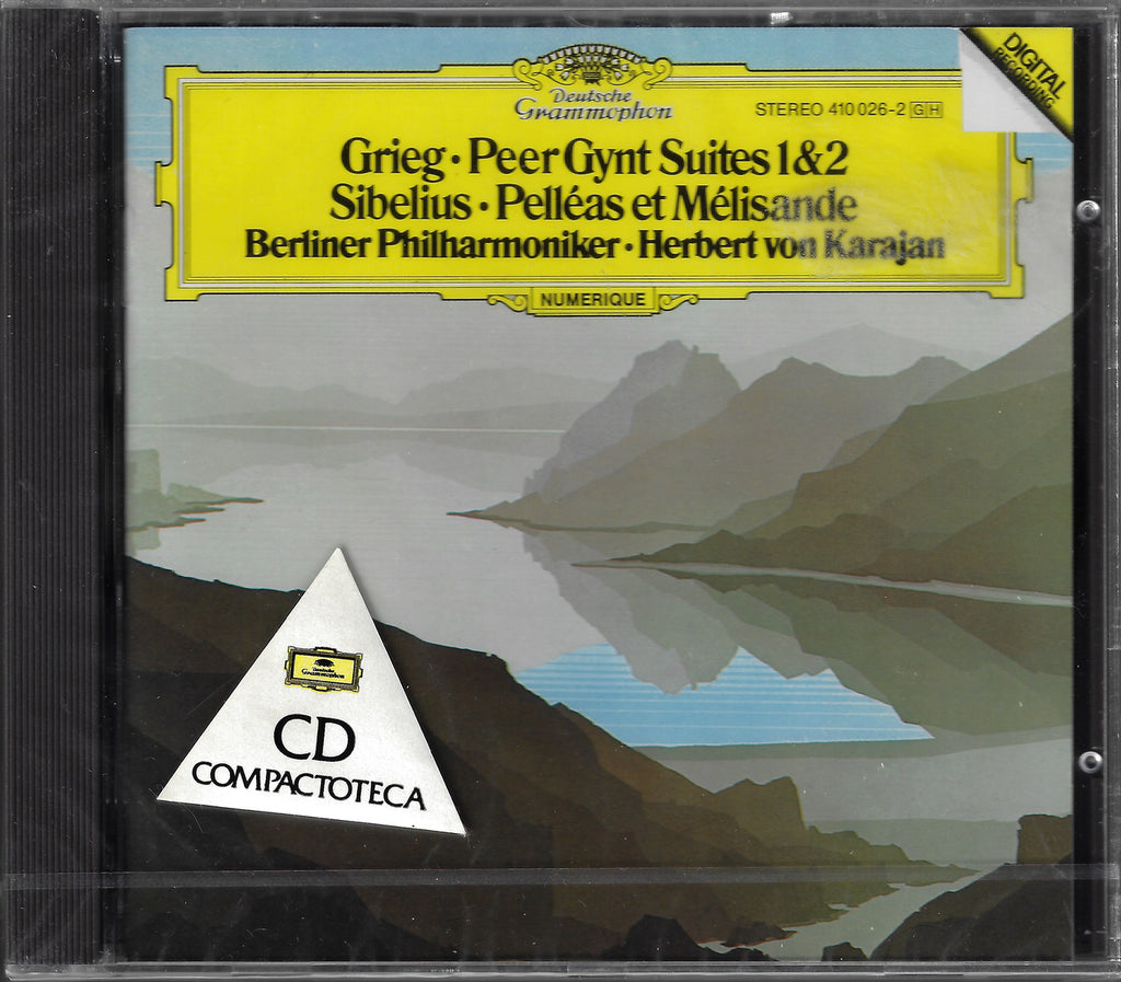 Karajan/BPO: Grieg Peer Gynt + Sibelius - DG 410 026-2 (sealed)