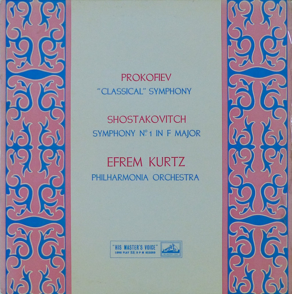 Kurtz: Prokofiev & Shostakovich Syms No. 1 - HMV ALP 1554