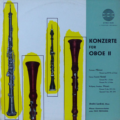 Lardrot: Albinoni, Handel & Mozart Oboe Concerti - Amadeo AVRS 6195