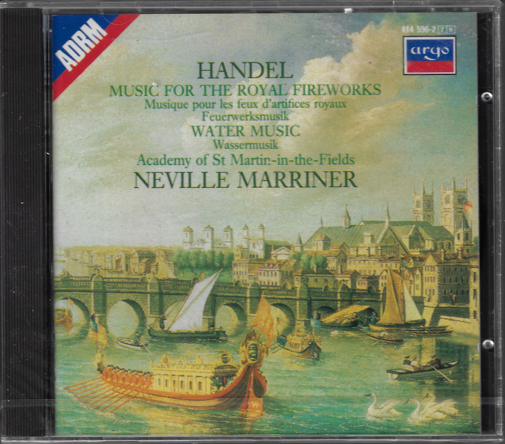 Marriner: Water Music + Royal Fireworks - Argo 414 596-2 (sealed)