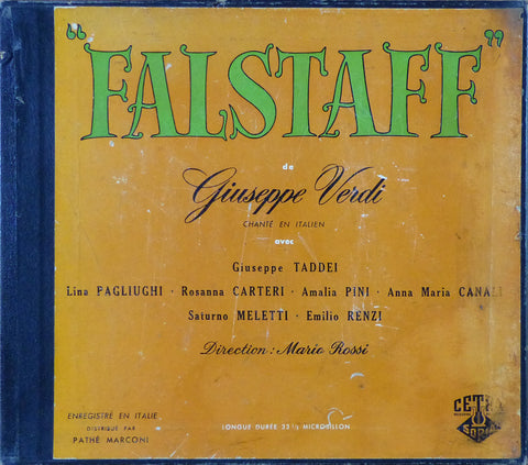 Rossi: Verdi Falstaff - Cetra/Soria 105 (3LP box set)
