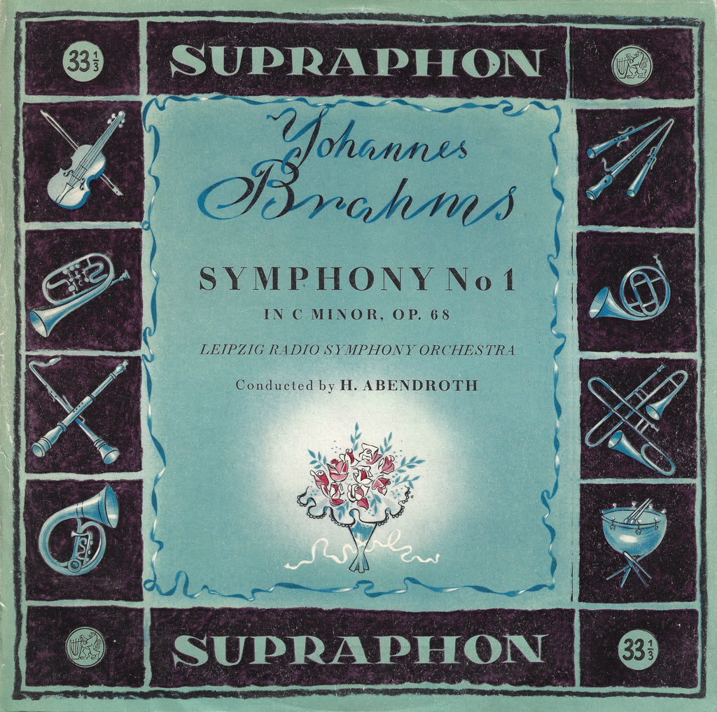 Abendroth/Leipzig RSO: Brahms Symphony No. 1 - Supraphon LPV-69