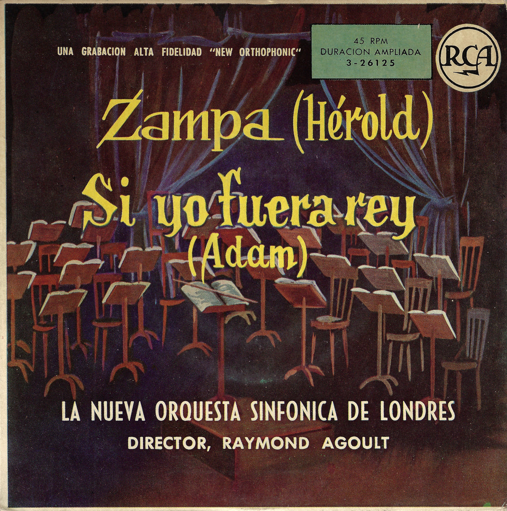 Agoult: Hérold Zampa Overture + Adam - RCA 3-26125 (7" EP)