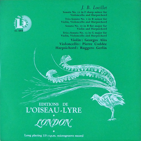 Alès, Coddée & Gerlin: J.B. Loeillet Sonatas - L'Oiseau-Lyre OL 50018