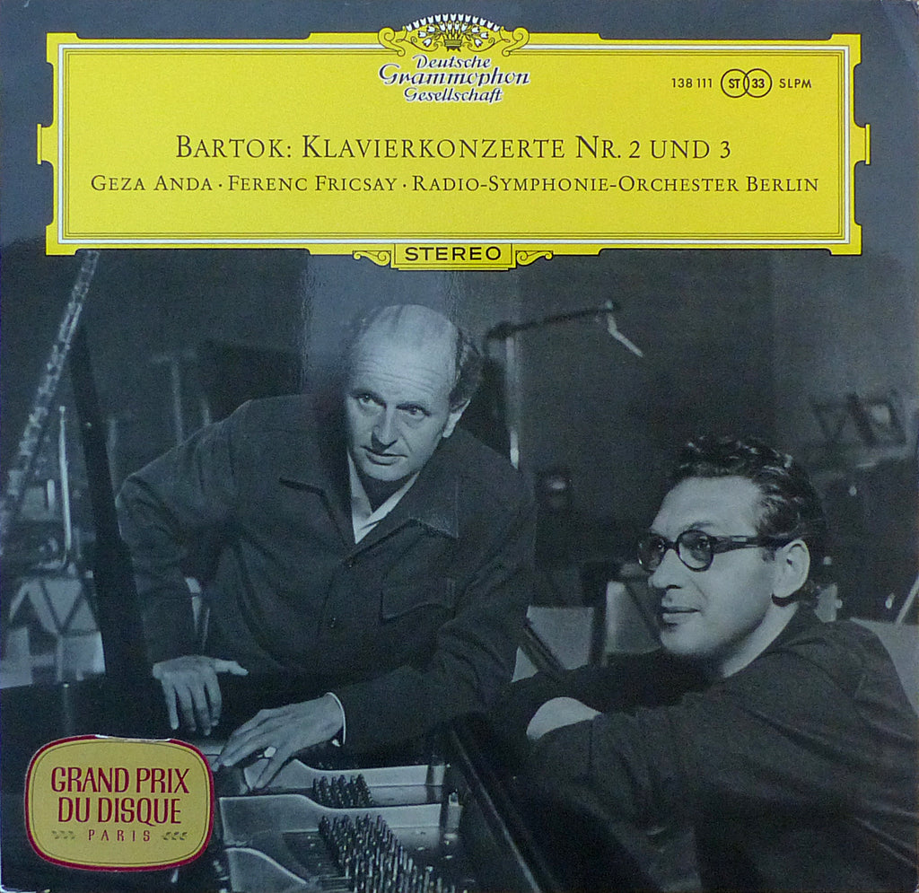 Anda: Bartok Piano Concertos Nos. 2 & 3 - DG SLPM 138 111