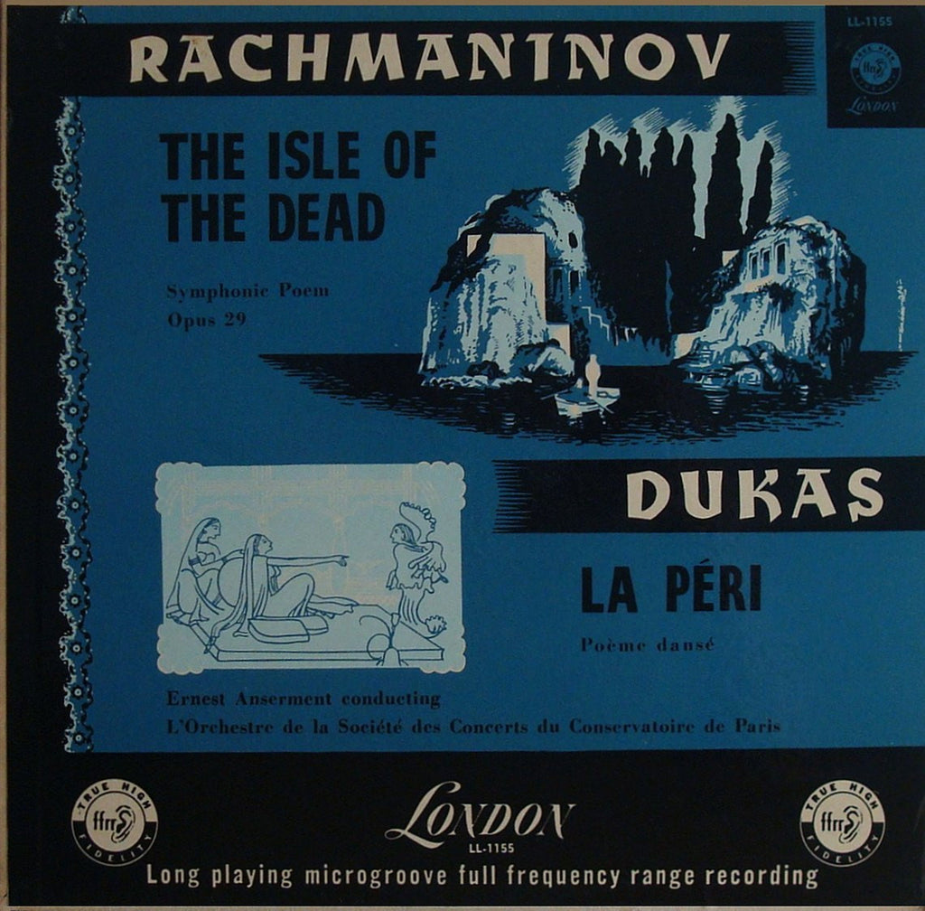 LP - Ansermet: Rachmaninov Isle Of The Dead / Dukas La Peri - London LL-1155