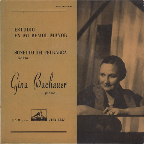 EP (7" 45 Rpm) - Bachauer: Sonetto 123 Del Petrarca, Etc. - La Voz De Su Amo 7ERL 1.157 (7" 45 Rpm EP)