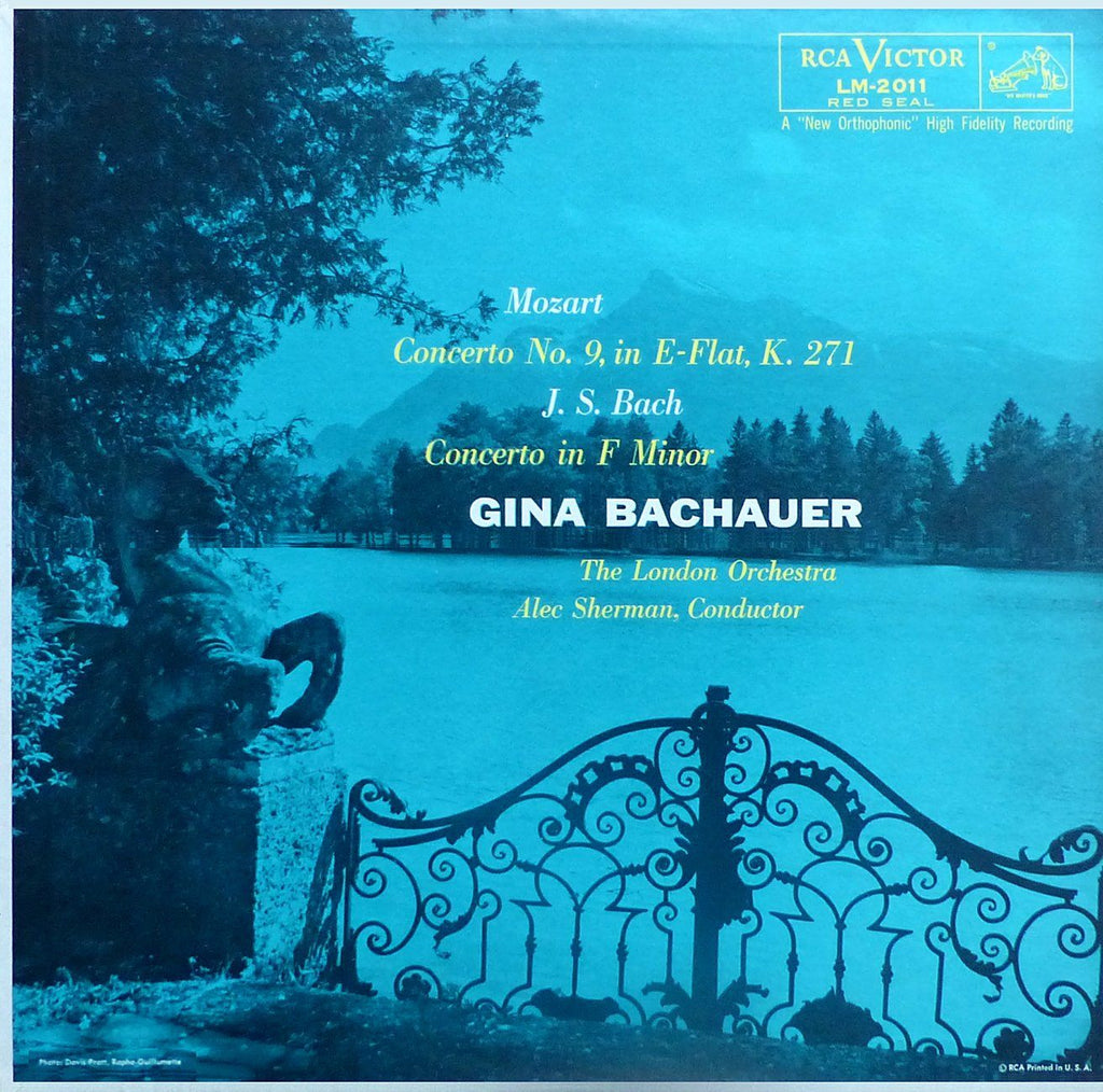 Bachauer: Mozart Piano Concerto K. 271 + Bach BWV 1056 - RCA LM-2011
