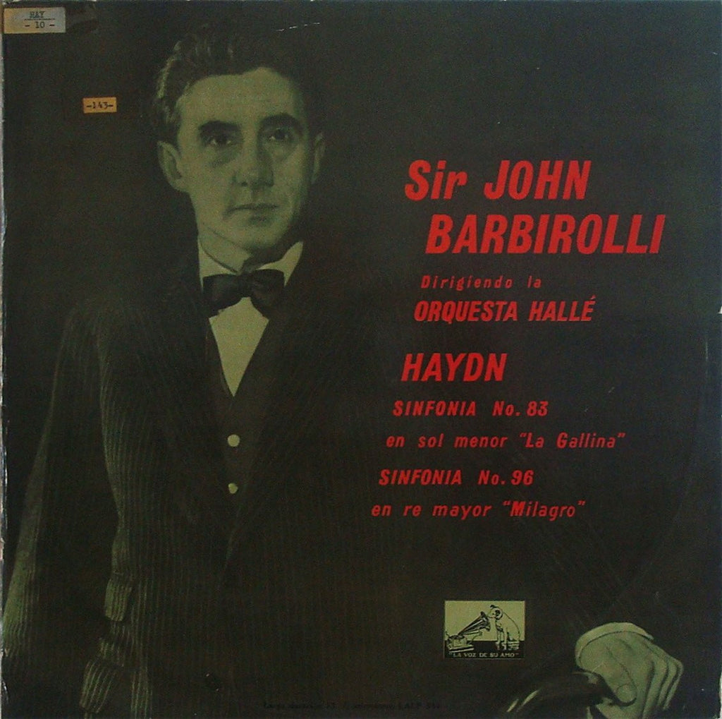 LP - Barbirolli: Haydn Symphonies Nos. 83 & 96 - La Voz De Su Amo LALP 344
