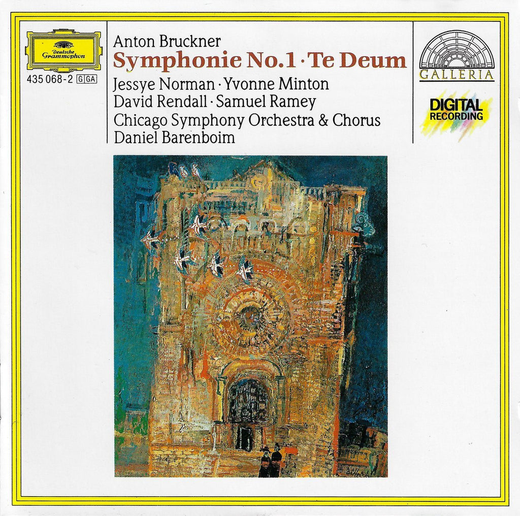 Barenboim/CSO: Bruckner Symphony No. 1 + Te Deum - DG 435 068-2