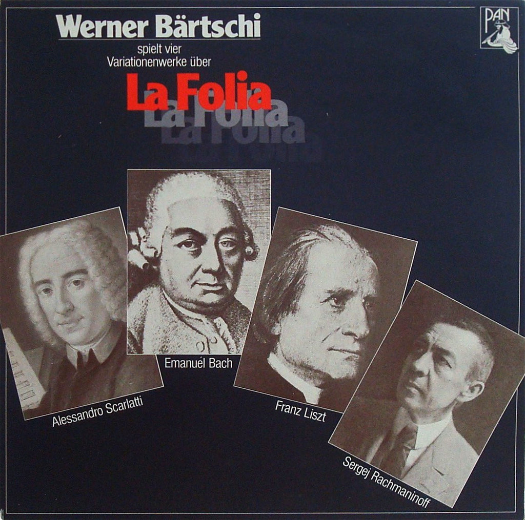 LP - Bärtschi: Piano Variations On "La Folia" - PAN 130 051
