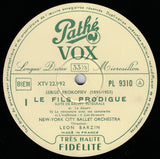 Barzin: Prokofiev Le fils prodigue (Prodigal Son) - Pathé/Vox PL 9310
