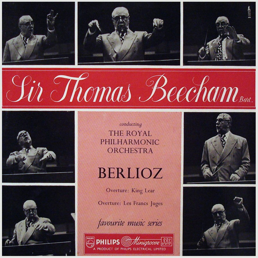 LP - Beecham: Berlioz King Lear & Les Francs Juges Ovs - Philips SBR 6243 (10" LP)