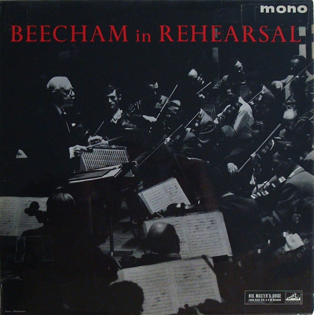 LP - Beecham In Rehearsal: Haydn Symphonies + Mozart Opera - HMV ALP 1874