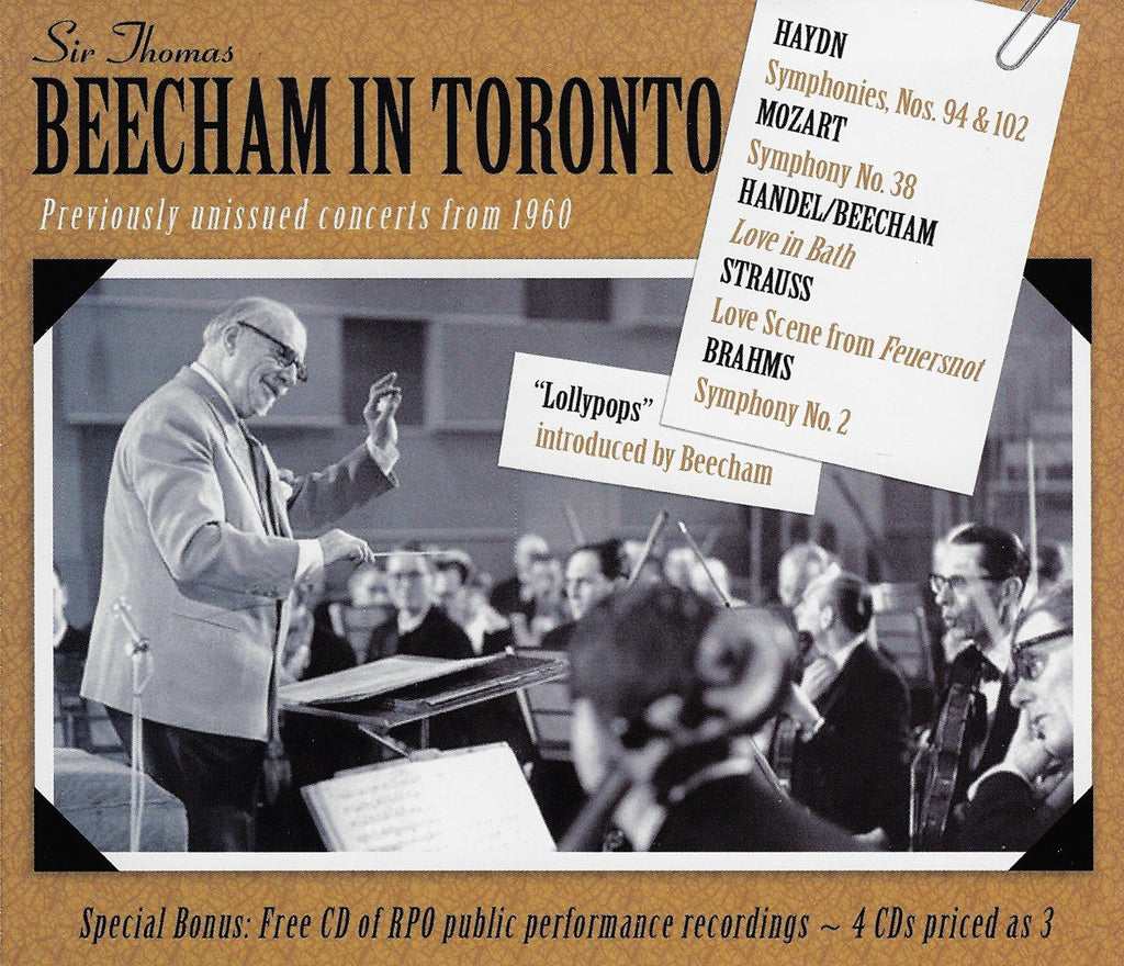 Beecham in Toronto: live 1960 concerts - Music & Arts CD-1255 (4CD set)