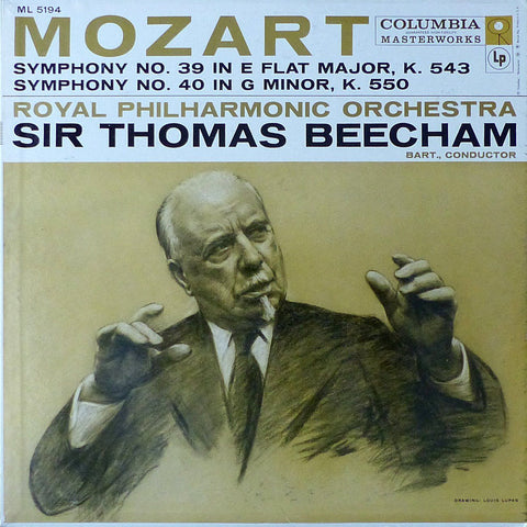 Beecham/RPO: Mozart Symphonies Nos. 39 & 40 - Columbia ML 5194